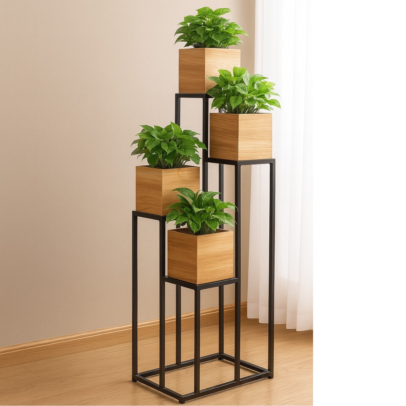 Flora Planter 3 Metal frame indoor plant holder