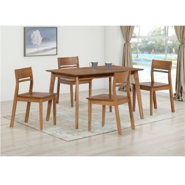 4 seater teak on sale wood dining table